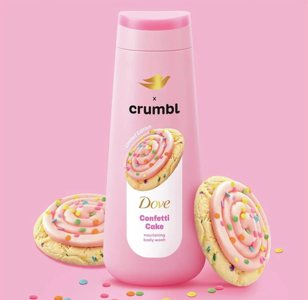 Dove x Crumbl Confetti Cake Body Wash 20oz