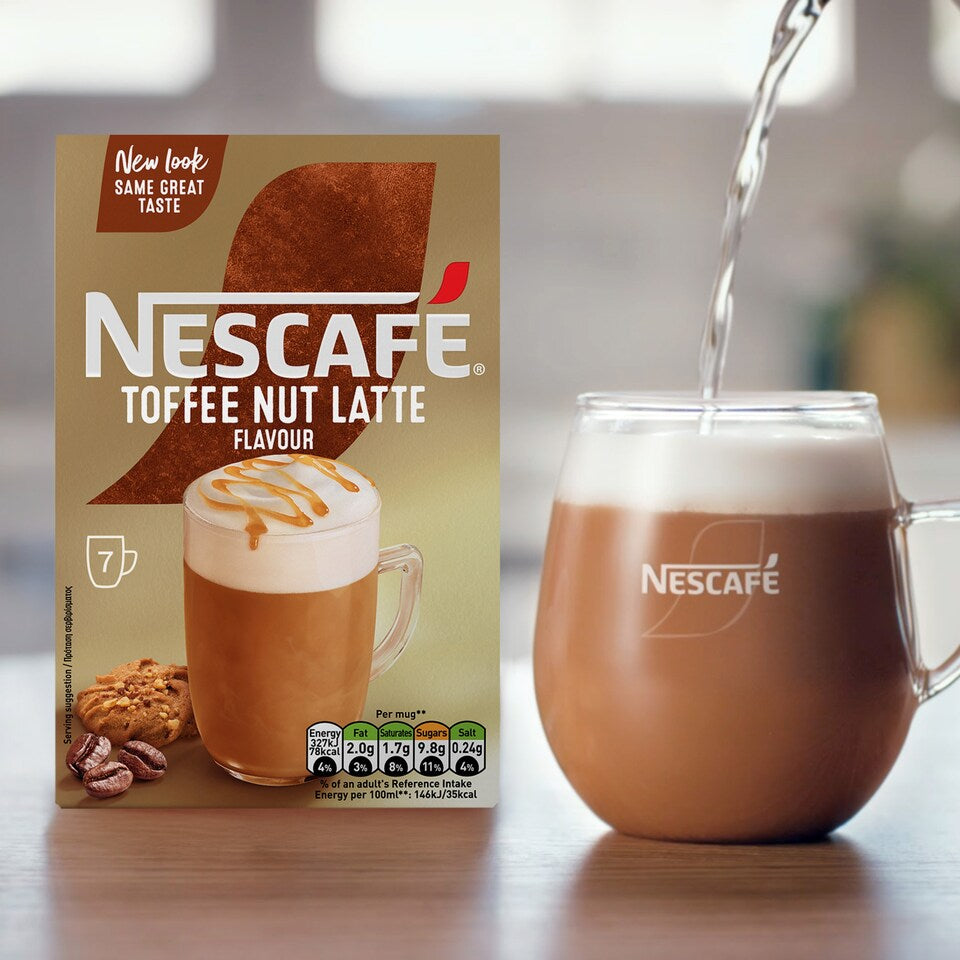 Nescafe Toffee Nut Latte Instant Coffee 7 Sachets