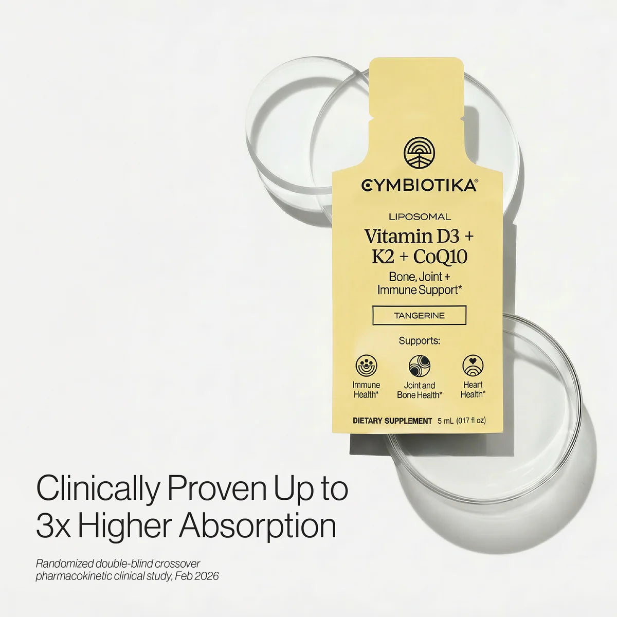 CYMBIOTIKA - Liposomal Vitamin D3 + K2 + CoQ10 — 1 Month Supply