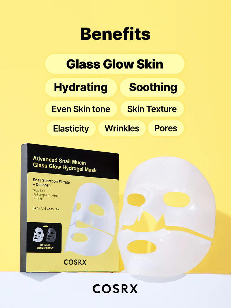 COSRX - Advanced Snail Mucin Glass Glow Hydrogel Mask 1pc