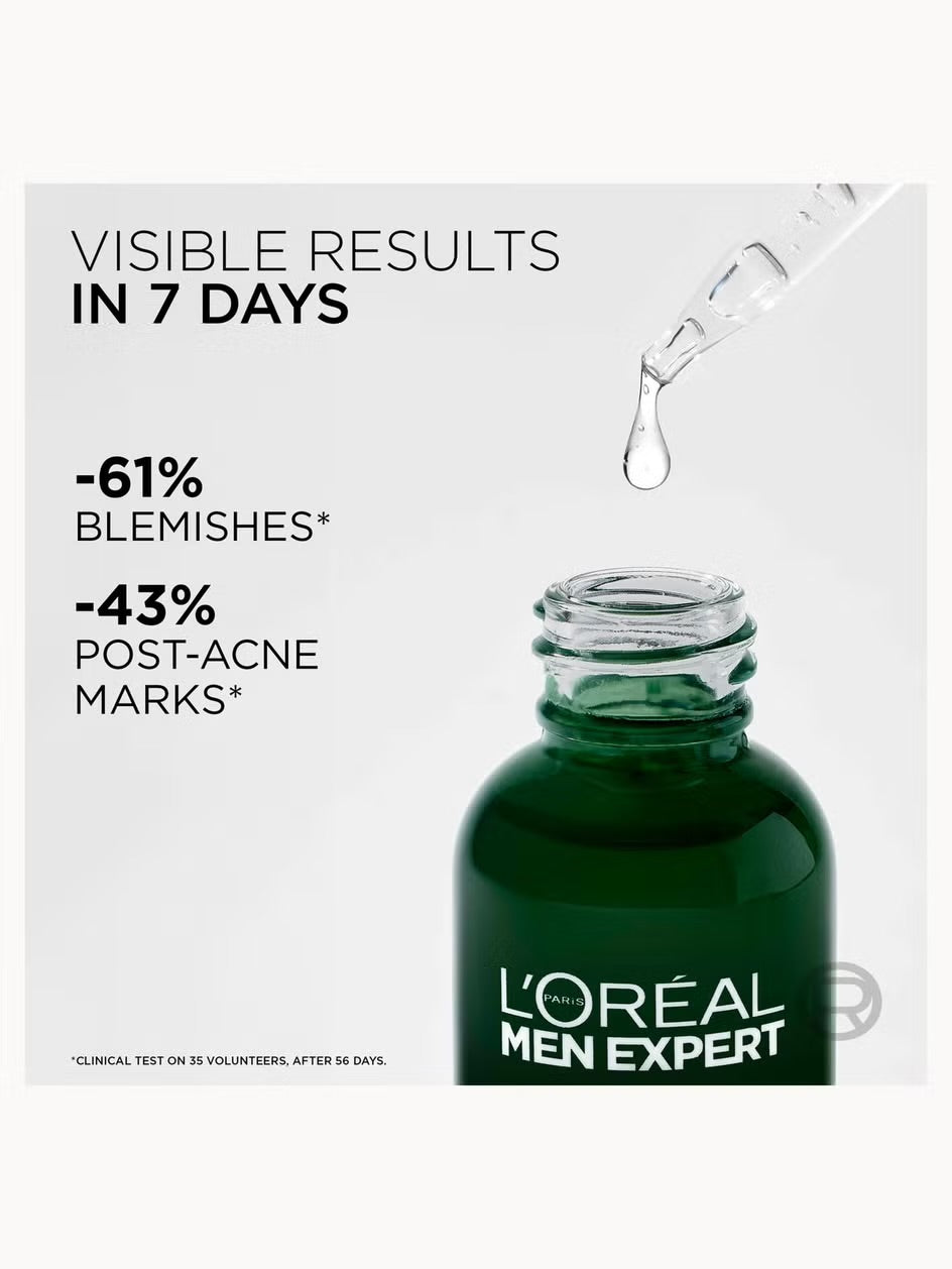 L'ORÉAL MEN EXPERT DERMA CONTROL ANTI-BLEMISH SERUM WITH 3% NIACINAMIDE + SALICYLIC ACID 30ML