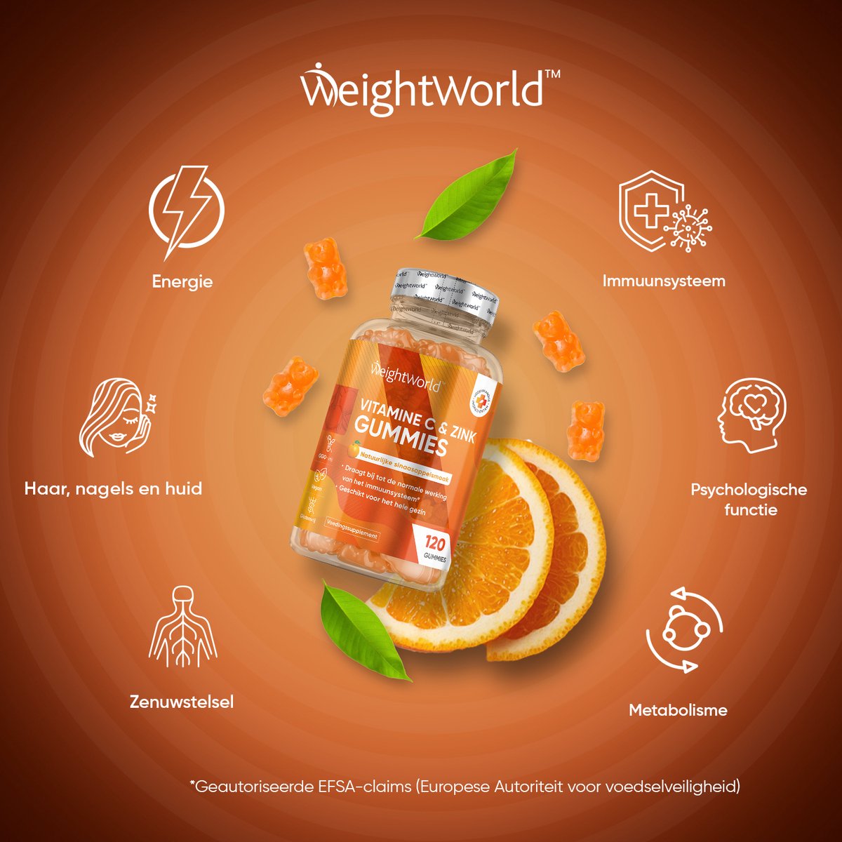 WeightWorld - Vitamin C & Zinc - 120 Gummies