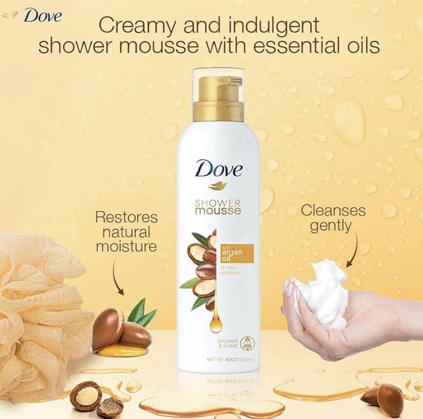 Dove Shower Mousse With Argan Oil 200ML