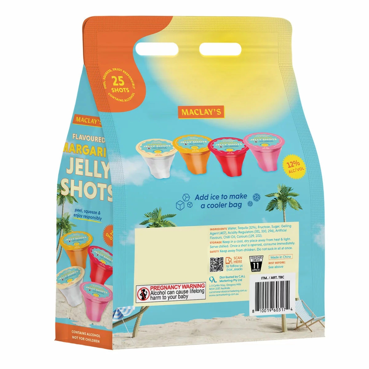 Maclay's Flavoured Margarita Jelly Shots, 25 x 37G