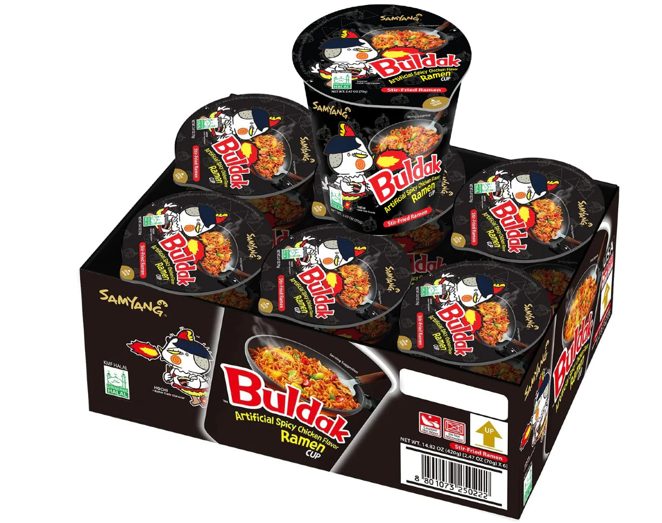 Samyang Hot Chicken Flavour Ramen Cup, 6 x 70G