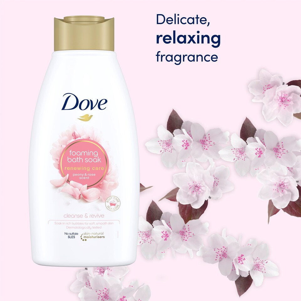 Dove Renewing Care Peony & Rose Bath Soak Bubble Bath 450ml