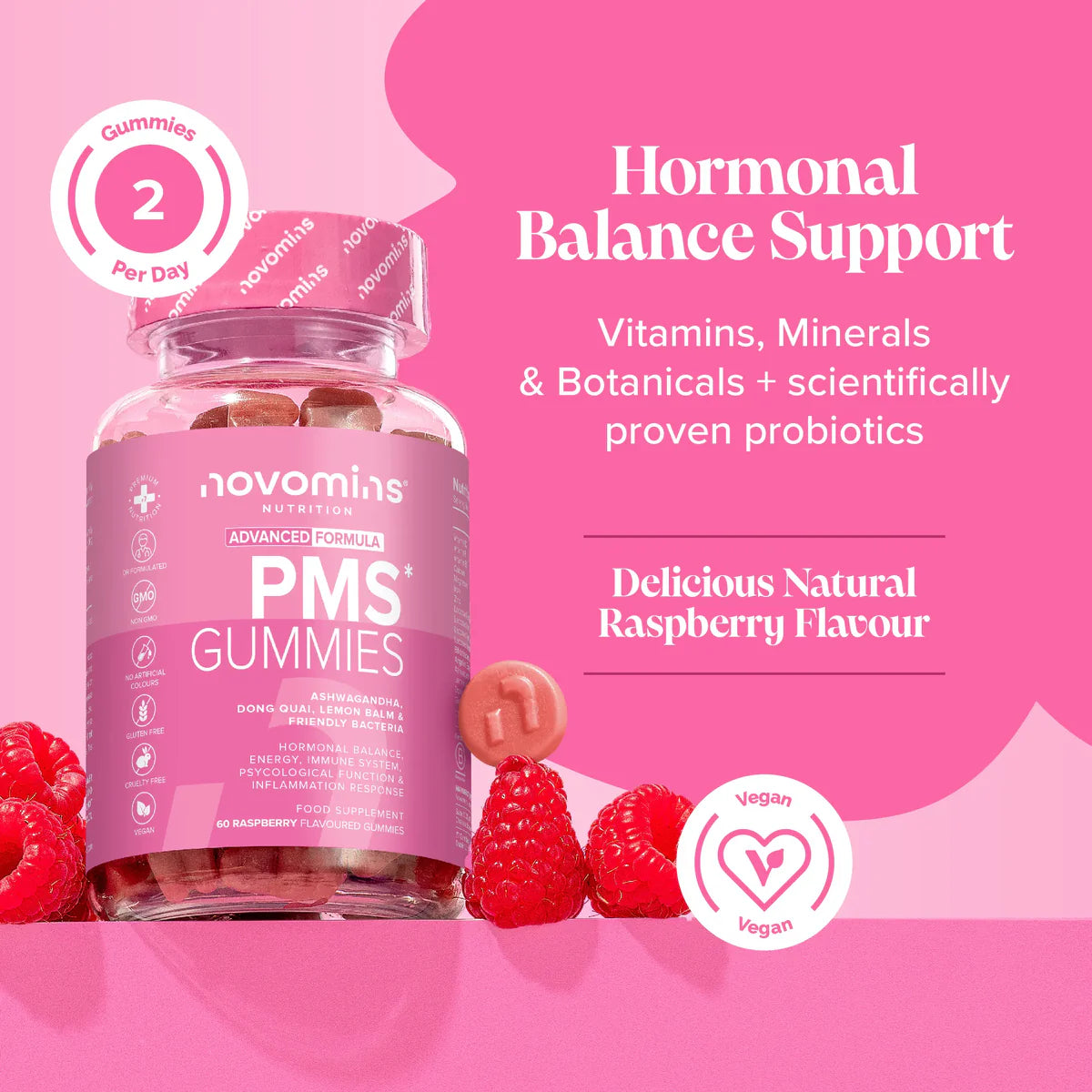 PMS Gummies - Premenstrual Support
60 Gummies - 1 Month Supply