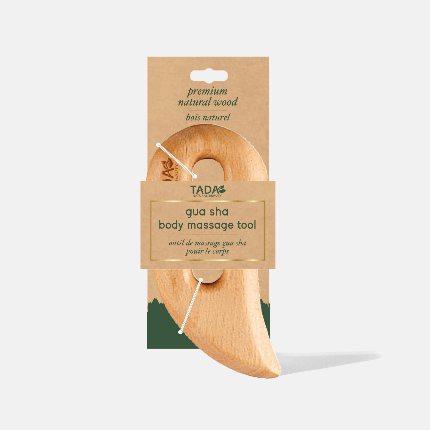TADA Natural Beauty | Wooden Gua Sha Handheld Massage Tool