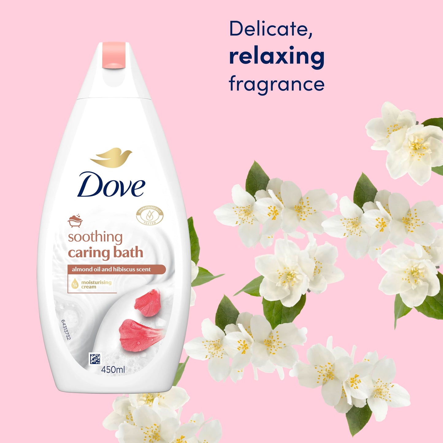 Dove Soothing Almond Cream And Hibiscus Bath Soak 450ml