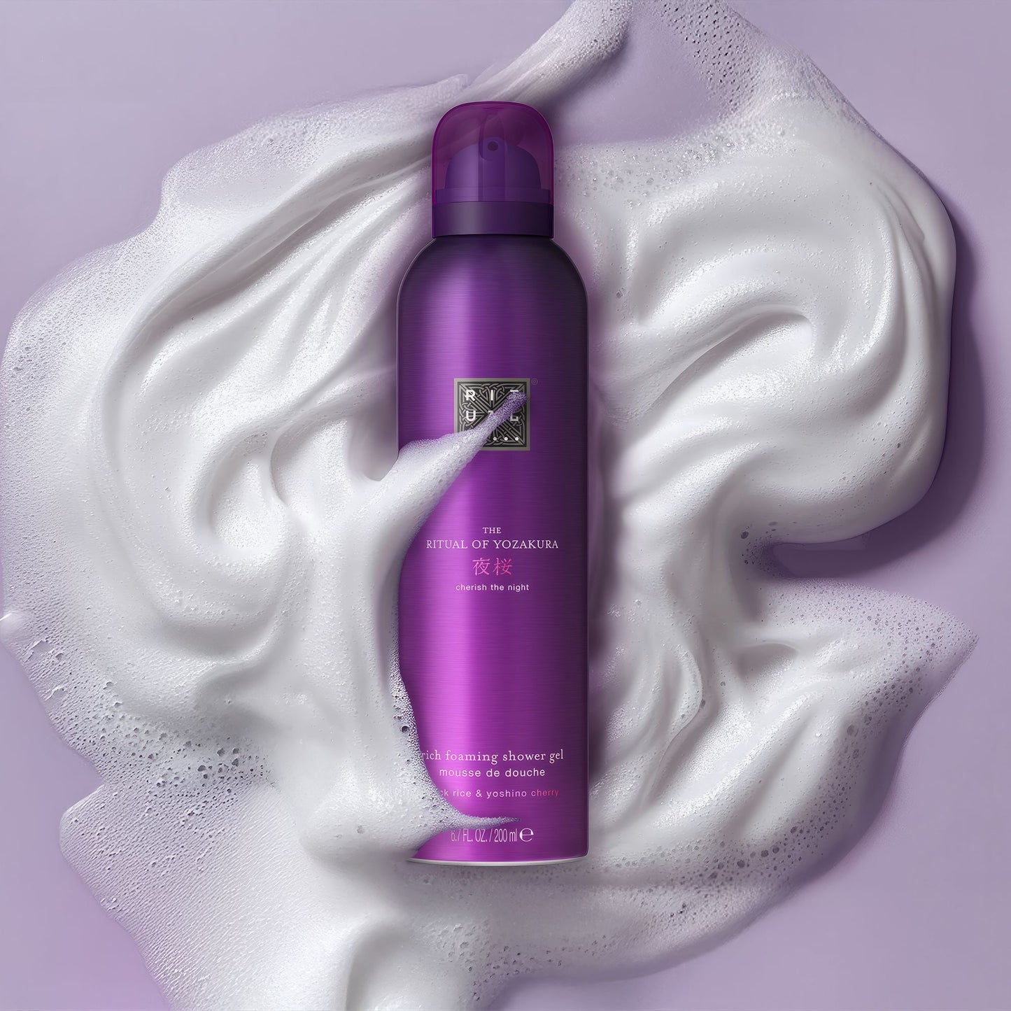 Rituals – The Ritual of Yozakura
Black Rice & Yoshino Cherry Rich Foaming Shower Gel Mousse 200ML