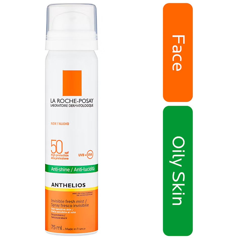 LA ROCHE-POSAY ANTHELIOS ANTI-SHINE SUN PROTECTION INVISIBLE SPF50+ FACE MIST 75ML