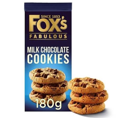 Fox's Fabulous Milk Chocolate Cookies 180G