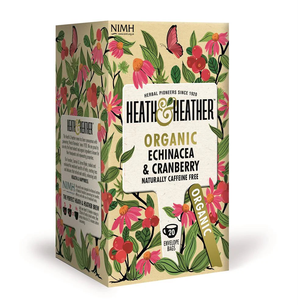 Heath And Heather Organic Echinacea & Cranberry Tea 20 Bags