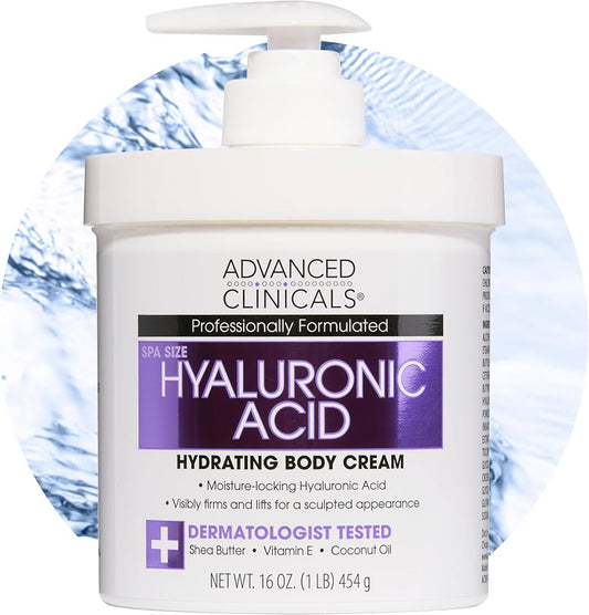 Advanced Clinicals Hyaluronic Acid Cream 454G