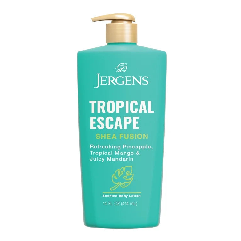 Jergens Shea Fusion Tropical Escape Scented Body Lotion, with Shea Butter and Vitamin E, 14 fl oz