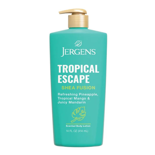 Jergens Shea Fusion Tropical Escape Scented Body Lotion, with Shea Butter and Vitamin E, 14 fl oz