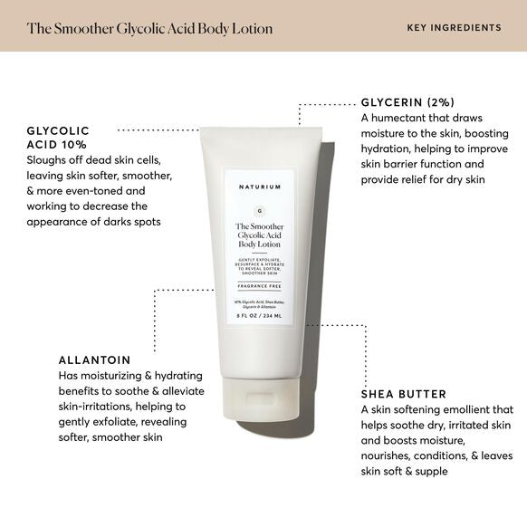NATURIUM
The Smoother Glycolic Acid Body Lotion
234ml