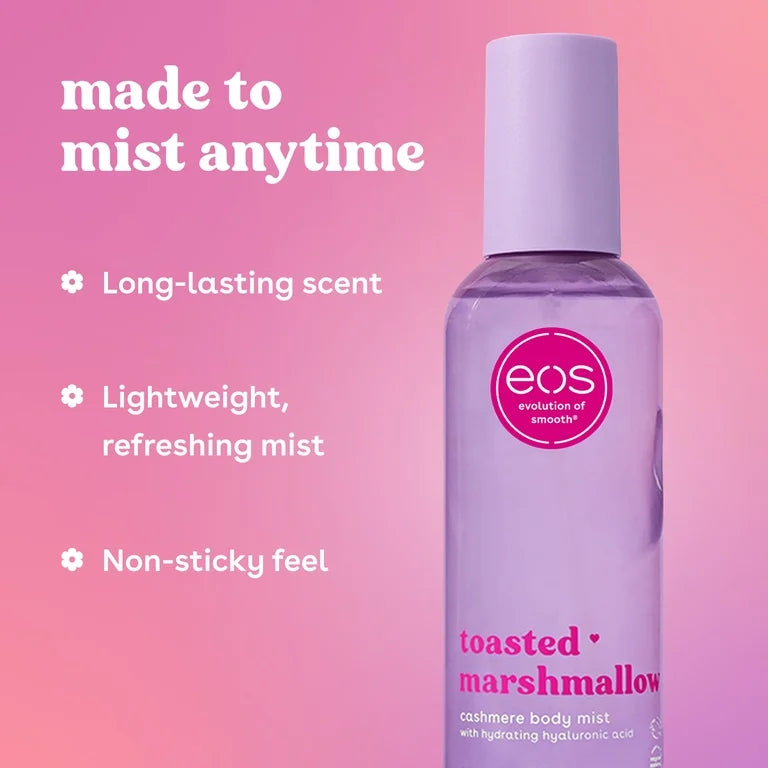 eos Toasted Marshmallow Body Spray for Women, Fine Fragrance Mist, 6 fl oz