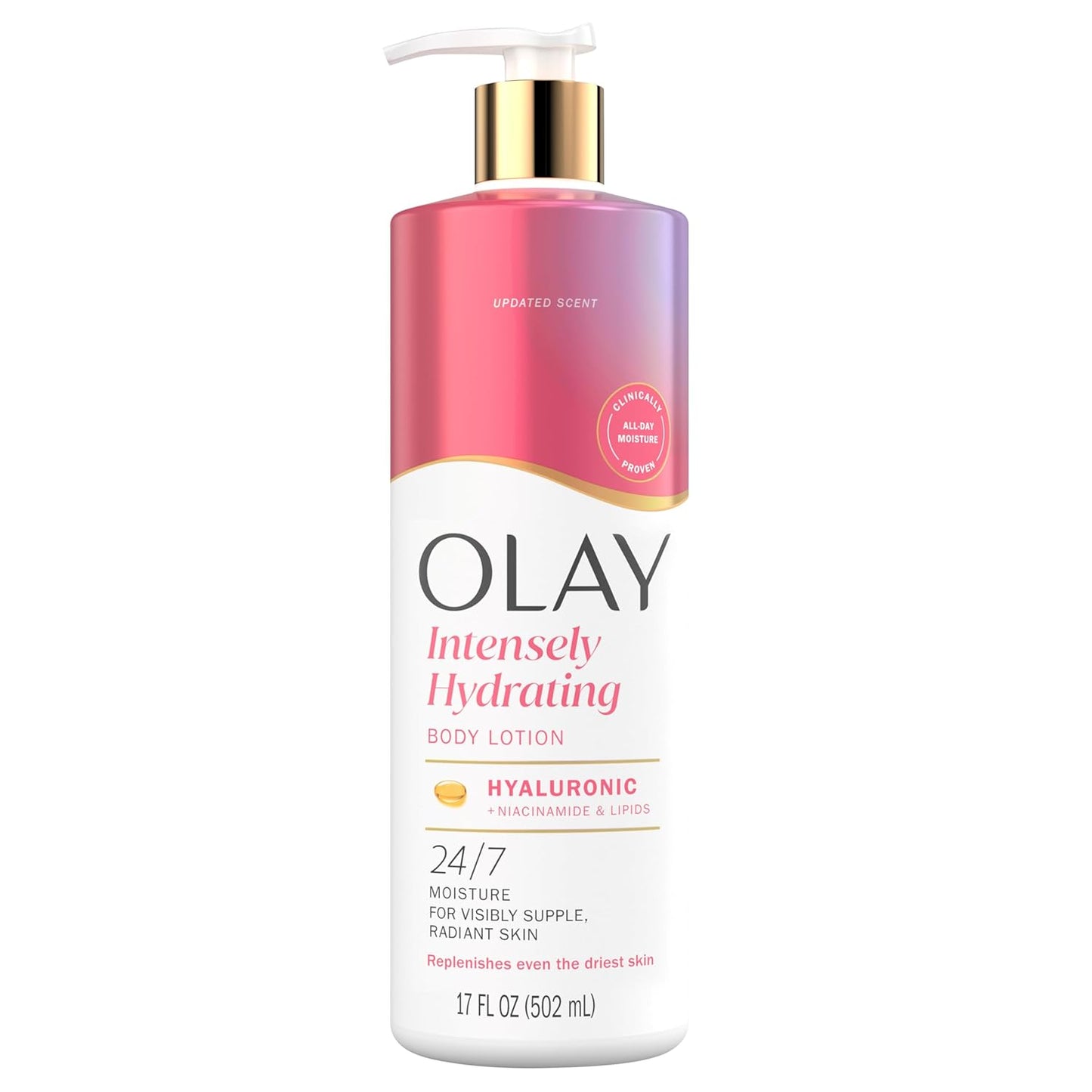Olay Intensely Hydrating Body Lotion - Hyaluronic + Niacinamide & Lipids 502ML