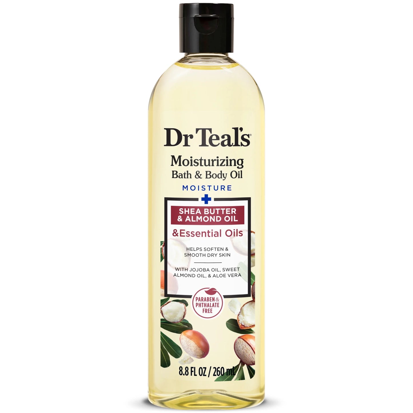 Dr Teal’s Moisturizing Bath & Body Oil - Shea Butter & Almond Oil -Essential Oils - 260ML
