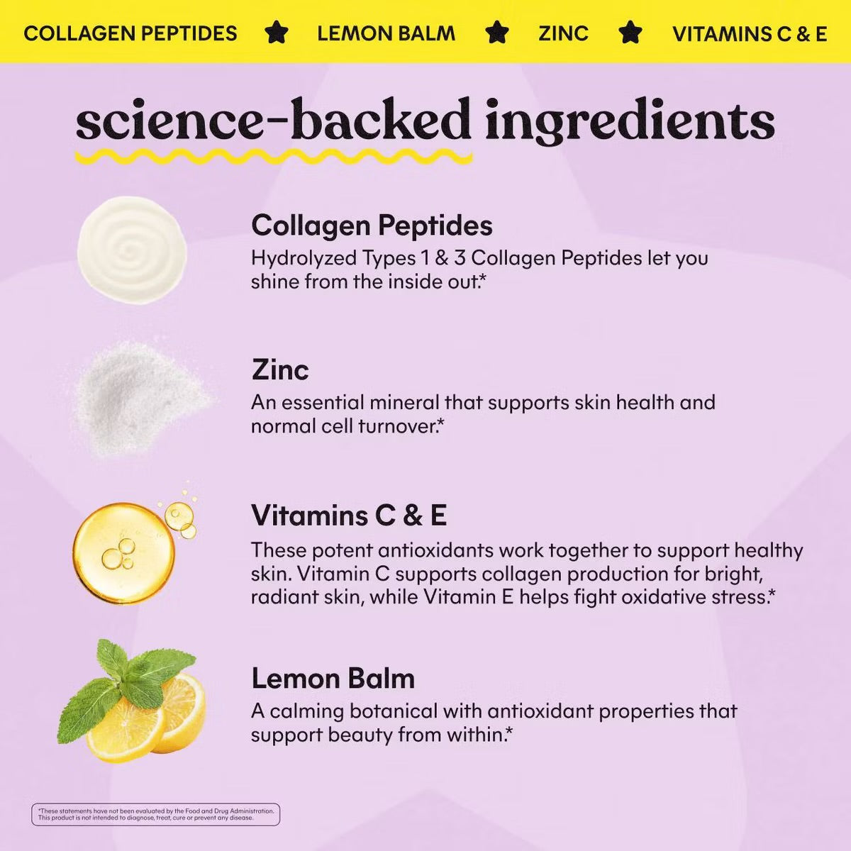 Lemme Starface Healthy Skin Gummies - Lemon Flavored - 60ct