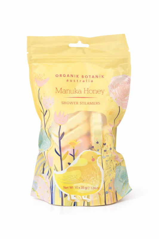 ORGANIK BOTANIK - MANUKA HONEY SHOWER STEAMERS - 10 x 35G