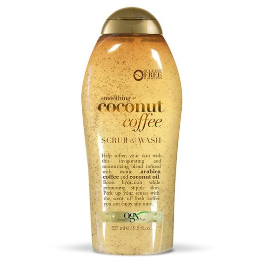 Ogx - Smoothing + Coconut Coffee Scrub & Wash 577ML