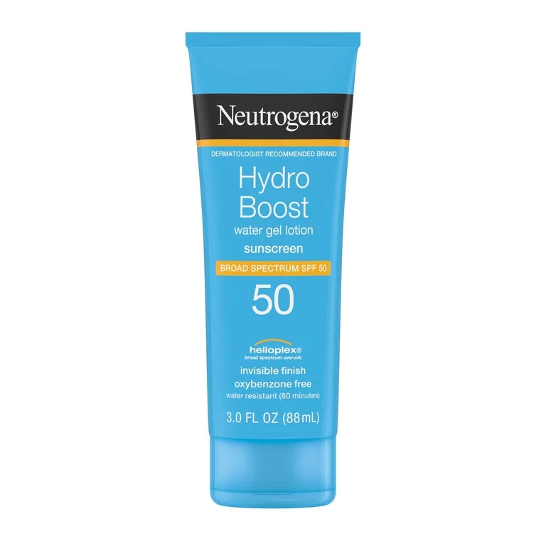 Neutrogena Hydro Boost Moisturizing Gel Sunscreen Lotion for Face and Body, SPF 50, 3 fl oz