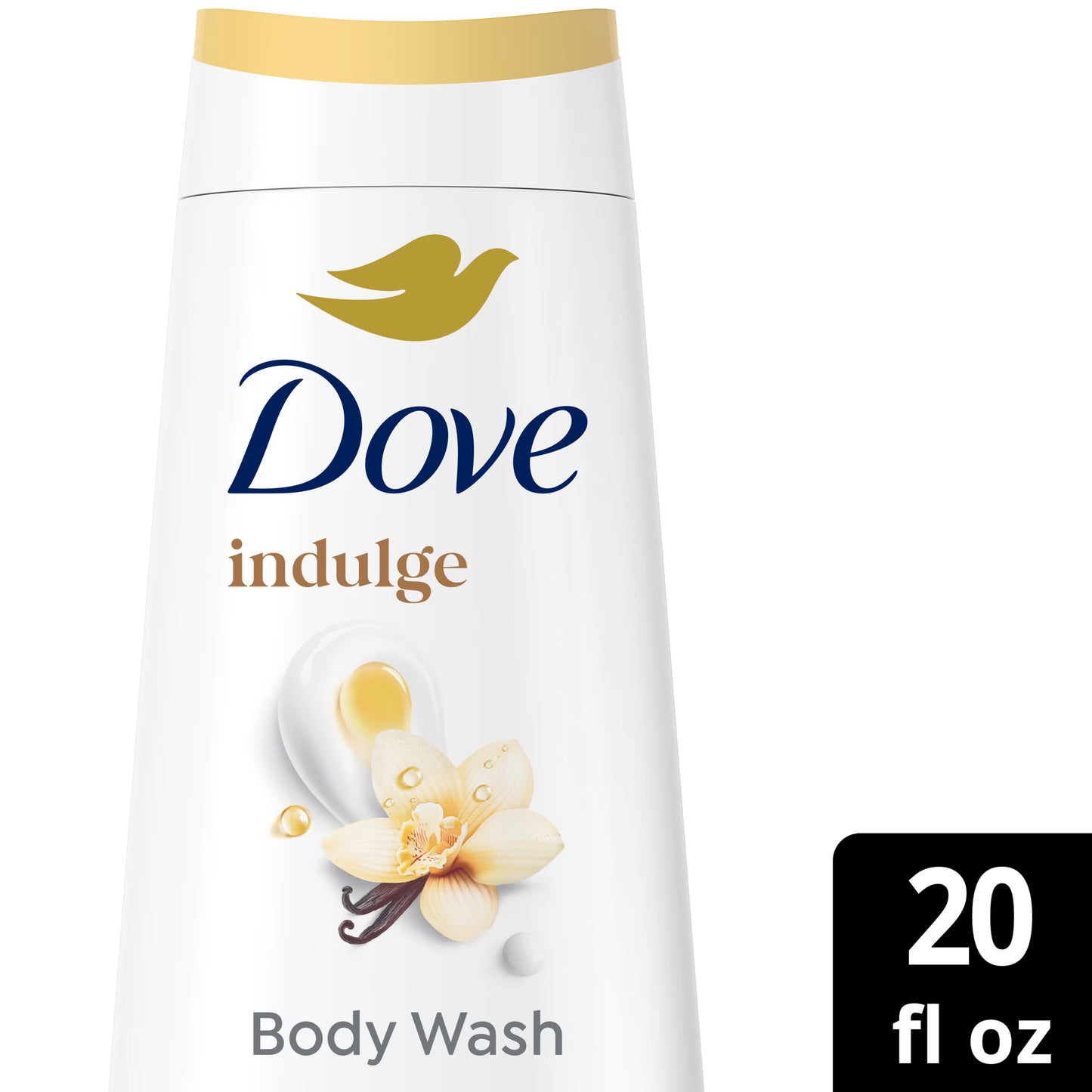 Dove Beauty Indulge 24-Hour Lotion-Soft Skin Body Wash - Warm Vanilla Sweet Cream - 20 fl oz
