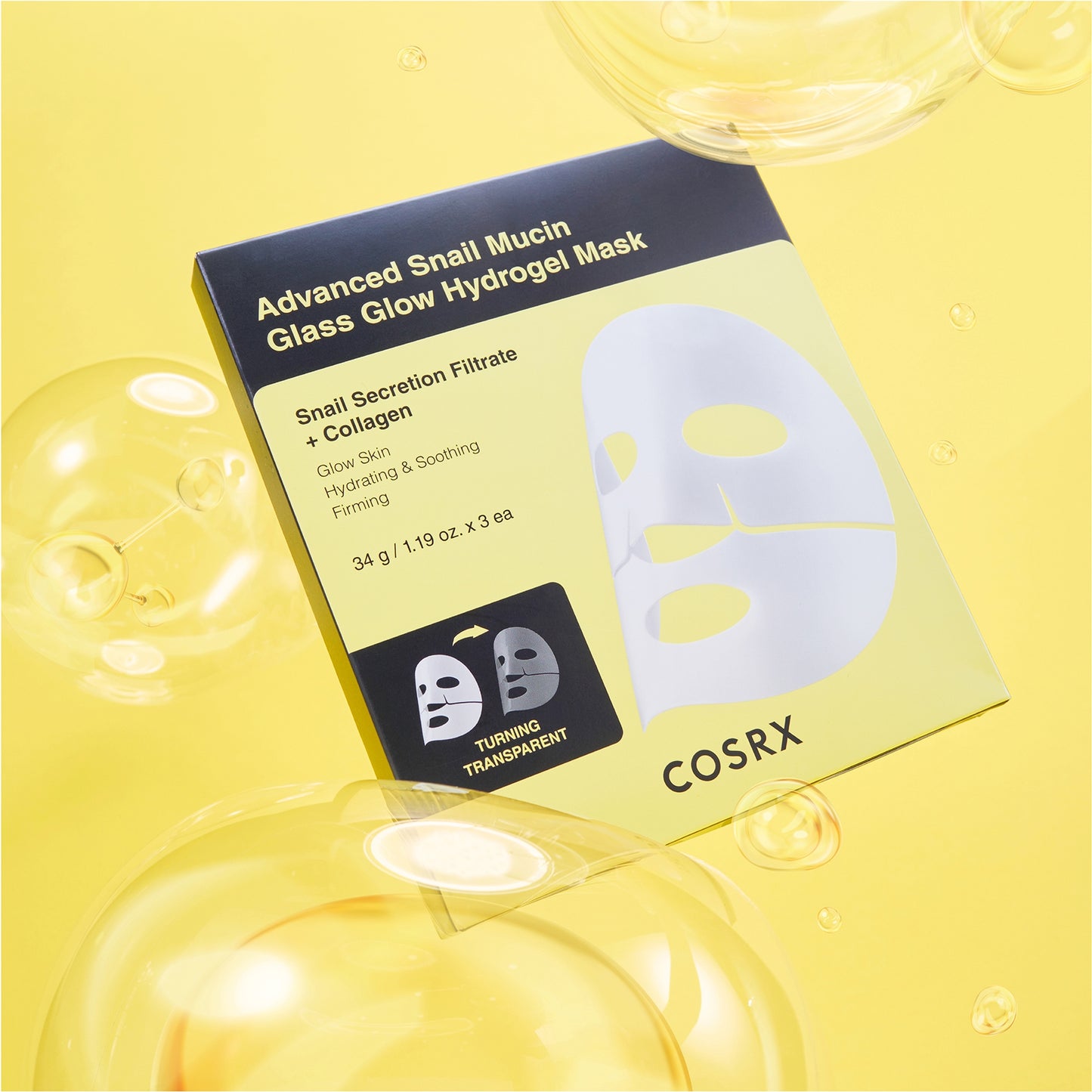 COSRX - Advanced Snail Mucin Glass Glow Hydrogel Mask 1pc