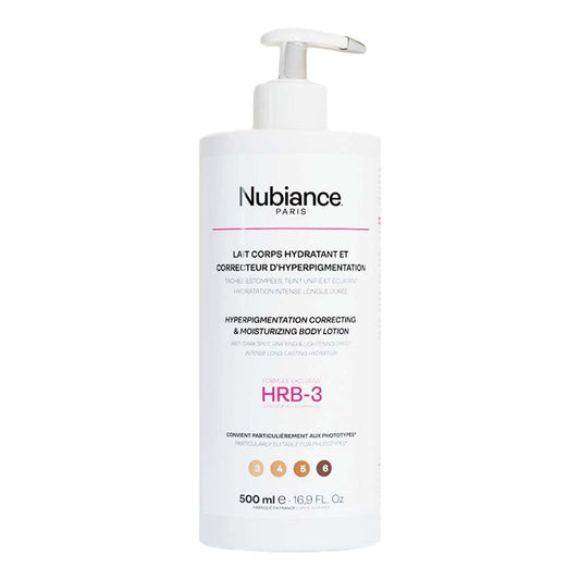 NUBIANCE - Lait Corps Unifiant & Hydratant HRB-3, 500ml - Soin protecteur et Anti-Tache d'hyperpigmentation