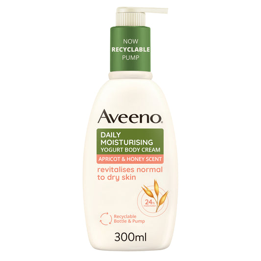 Aveeno Daily Moisturising Yogurt Body Cream – Apricot & Honey Scented 300ml