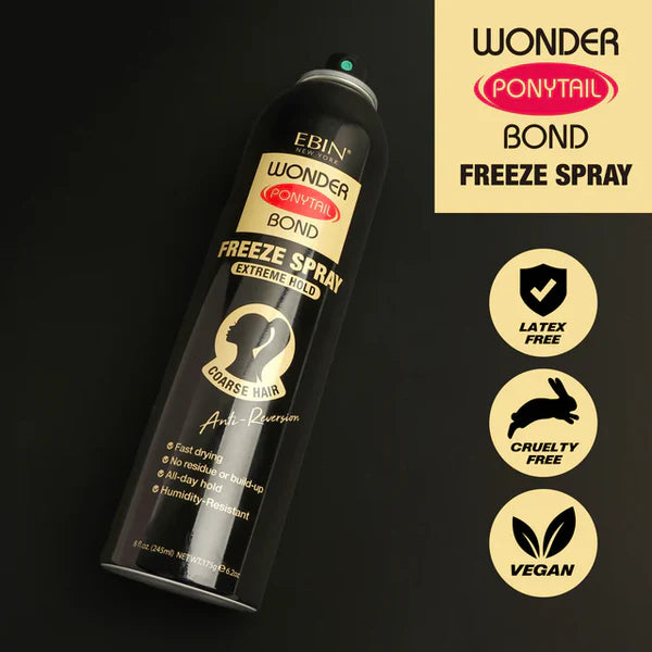 Ebin Wonder Ponytail Bond Freeze Spray | Extreme Hold 245ML