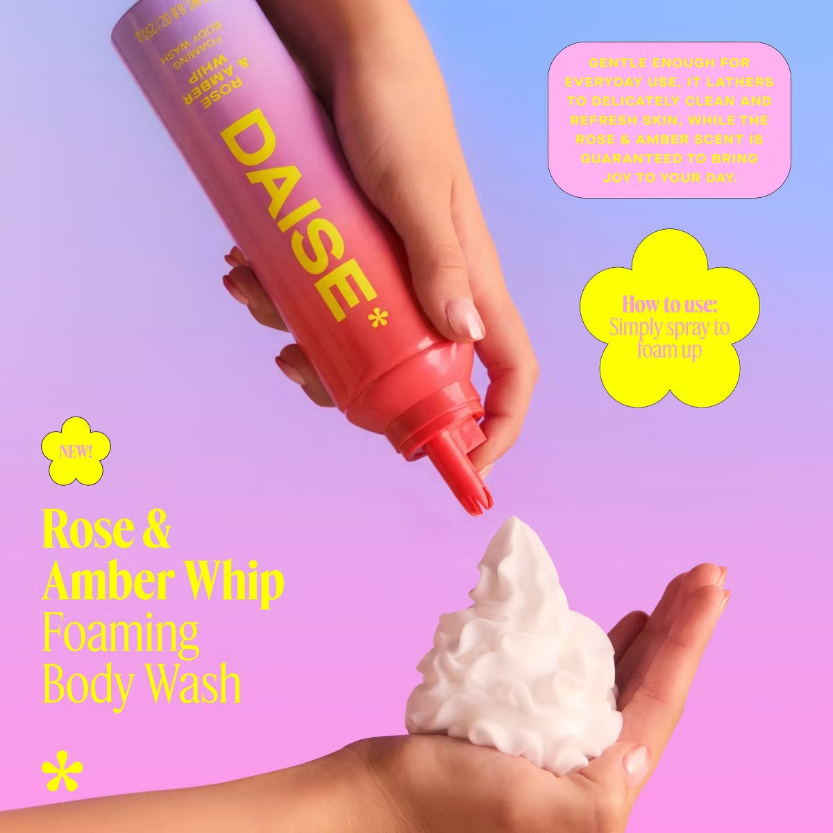 DAISE - Rose & Amber Whip Foaming Body Wash 250G