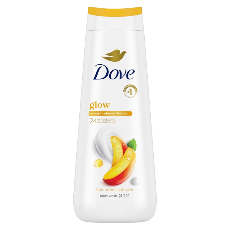 Dove - Glow Gentle Body Wash - Mango & Almond Butter, 20 oz