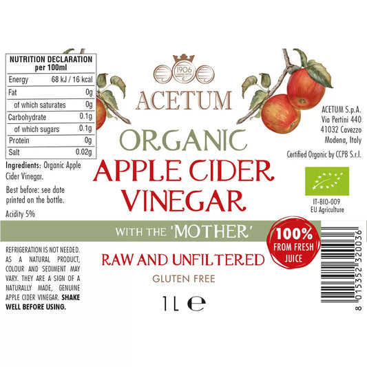 Acetum Organic Apple Cider Vinegar 1L