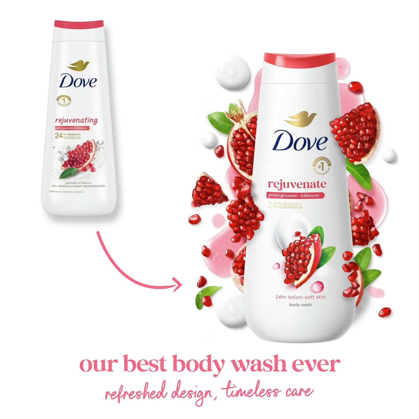 Dove Rejuvenating Pomegranate & Hibiscus Body Wash - 20 oz
