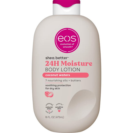 eos Shea Better 24H Moisture Body Lotion - Coconut Waters - 16 fl oz: Hypoallergenic, Paraben-Free, Whole Body