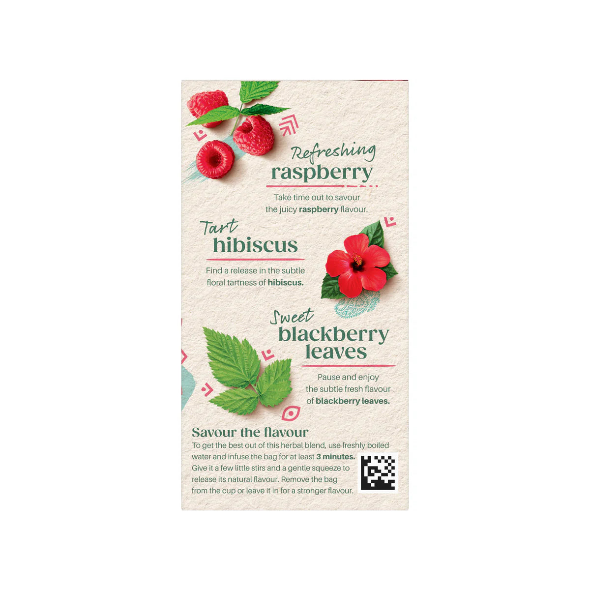Twinings Soulful Blends Pause Inspired by Ayurveda - Refreshing Raspberry & Hibiscus Herbal Tea Infusion with Blackberry Leaves - 20 x Biodegradable Tea Bags