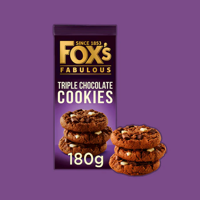 Fox's Fabulous Triple Chocolate Cookies 180G