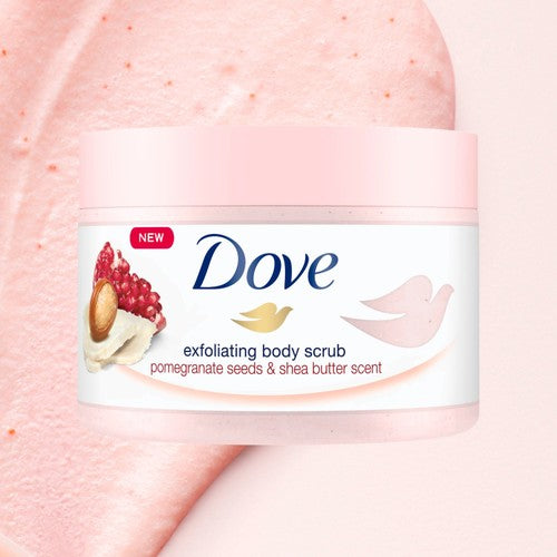Dove Exfoliating Body Scrub - Pomegranate seeds & Shea Butter Scent 225ML
