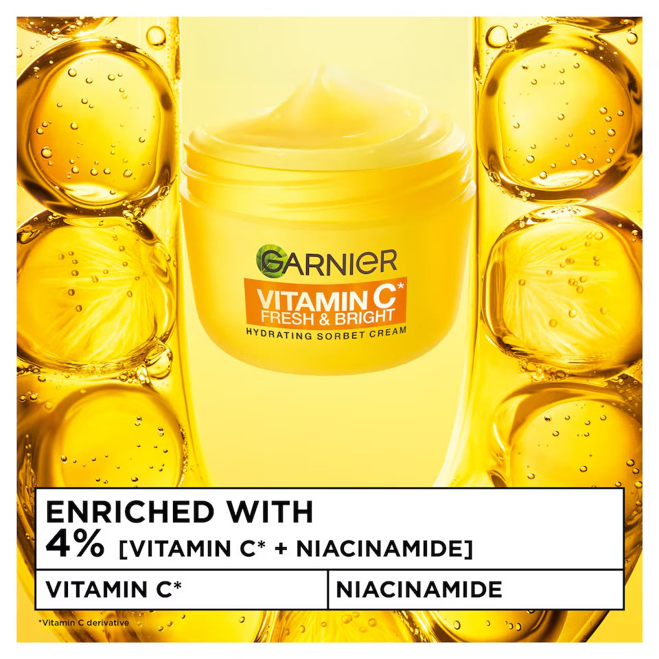 Garnier Vitamin C Fresh & Bright Sorbet Cream with Niacinamide 85ML