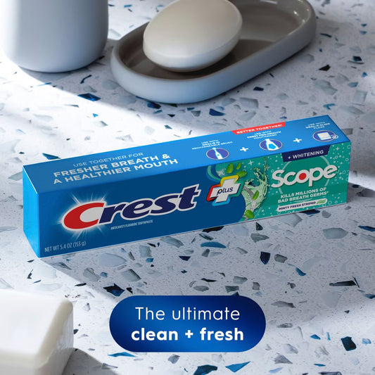 Crest + Scope Complete Whitening Fluoride Toothpaste - Minty Fresh - 5.4oz