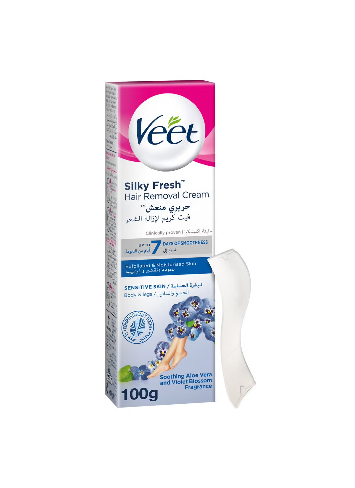 VEET Hair Removal Cream - Silky Fresh 100G, Gentle for Sensitive Skin