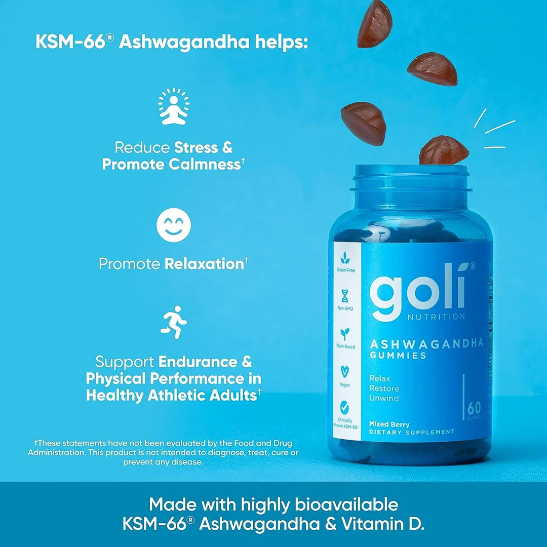 Goli Nutrition
Ashwagandha Gummies - 60 Gummies