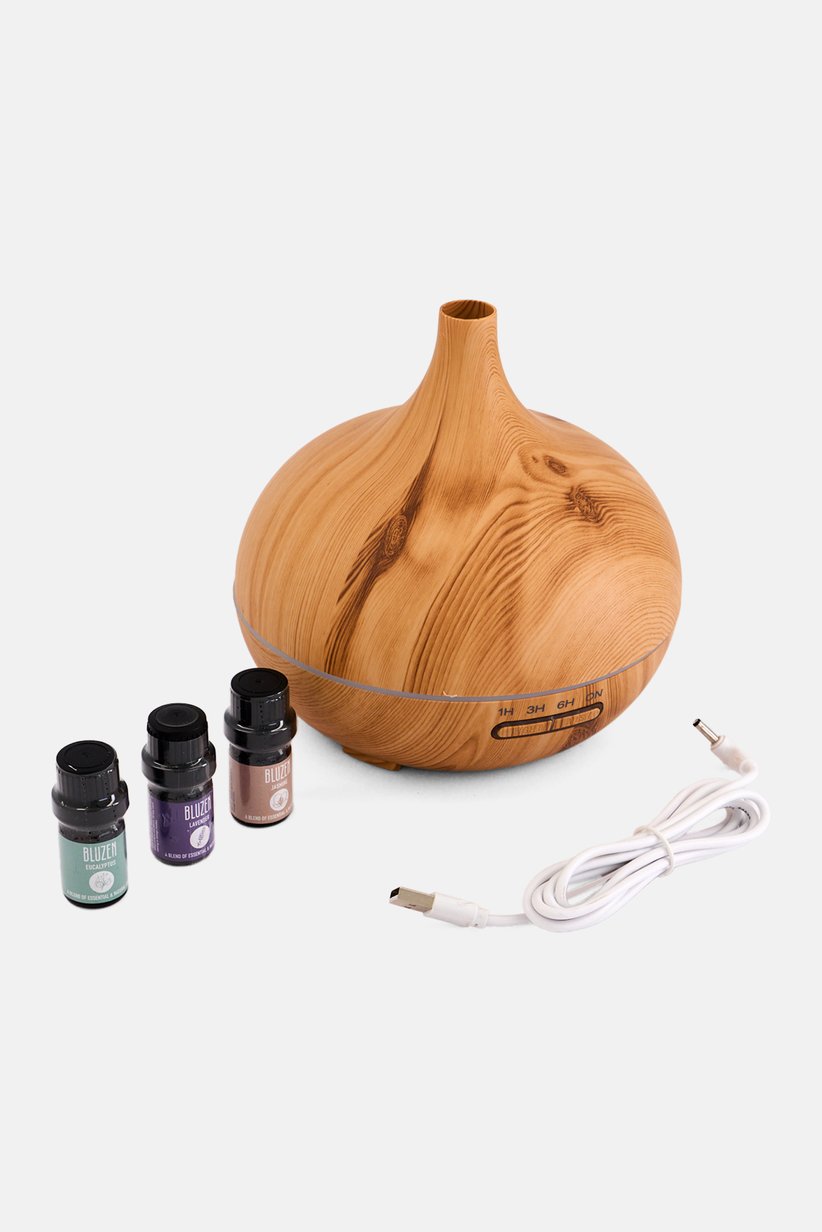 Bluzen - Alpine Aromatherapy Led Color Changing Oil Diffuser Sets 300 ml, Beige
