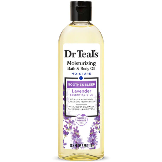 Dr Teal’s Moisturizing Bath & Body Oil - Lavender Essential Oils - 260ML