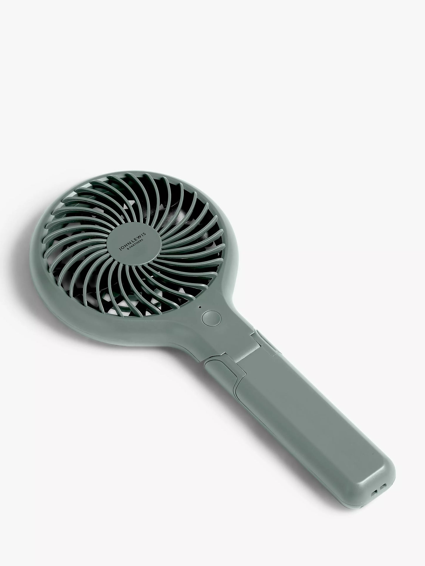 John Lewis Handheld & Foldable Desk Fan, 4 inch, Sage
