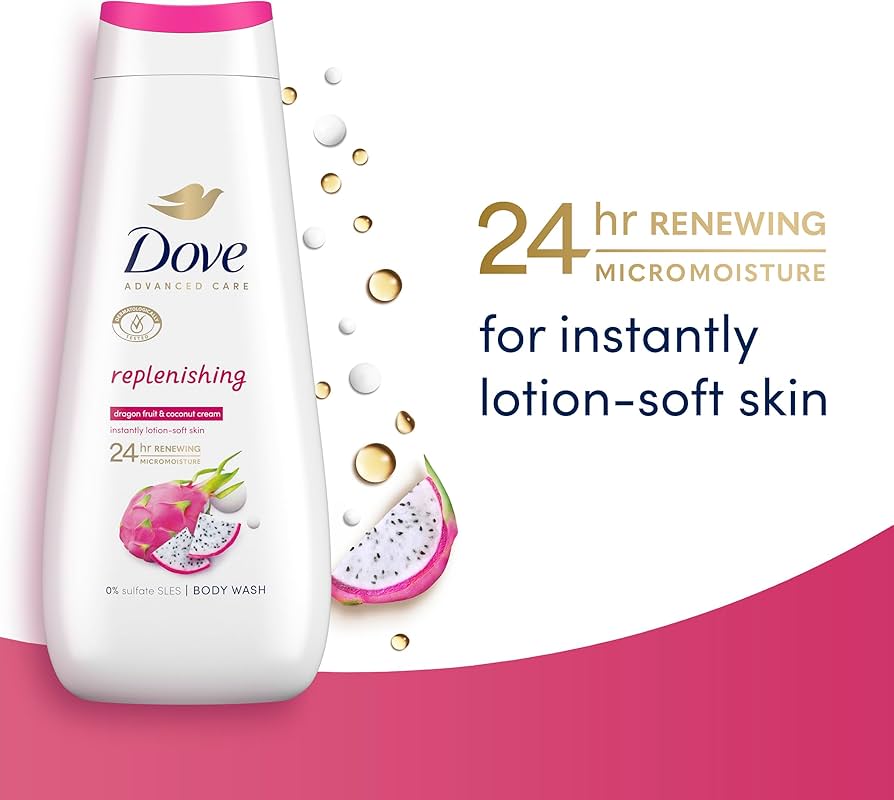 Dove Advanced Care Body Wash Replenishing Dragon Fruit & Coconut Cream 400ML