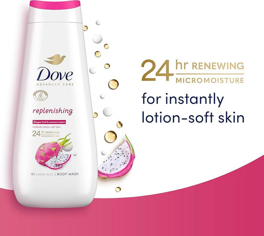 Dove Advanced Care Body Wash Replenishing Dragon Fruit & Coconut Cream 400ML